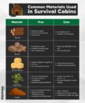 survival cabin Common materials used in survival cabins